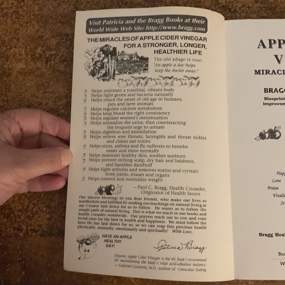 (3 for $20)Apple Cider Vinegar: Miracle Health System by Paul C Bragg guc - Picture 5 of 5